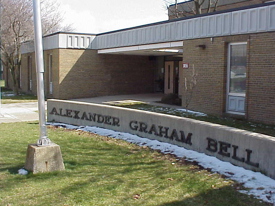 Photograph of the entrance to Alexander Graham Bell School.