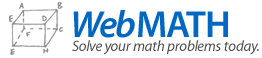 WebMATH. Solve your math problems today.