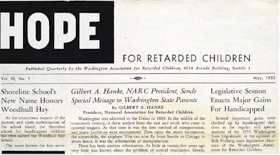 Hope for 
      Retarded Children Newsletter.  Description follows.