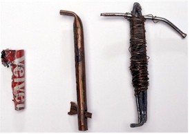 Three homemade keys. Select for more details of the image.